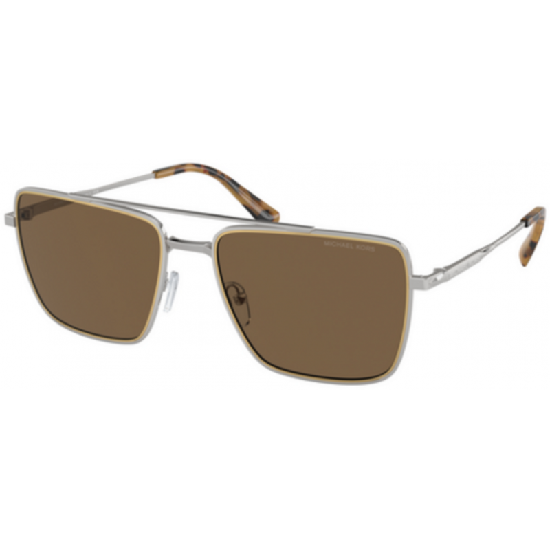Sunglasses Michael Kors MK 1154 189373 Shiny Silver / Brown Solid Polyamide Standard 58mm