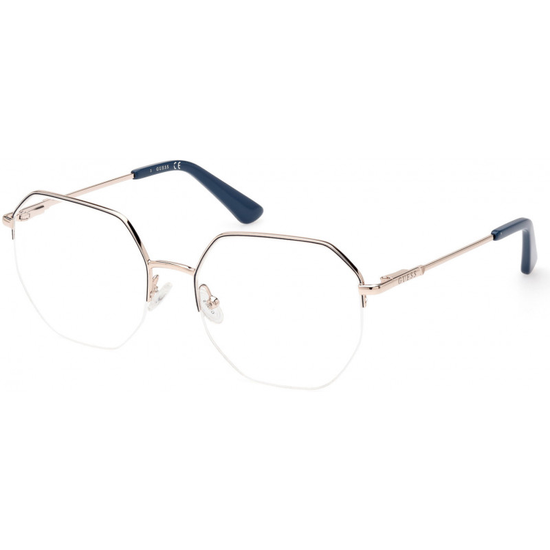 Eyeglasses Guess GU 2935 092 Blue/Monocolor / Shiny Rose Gold