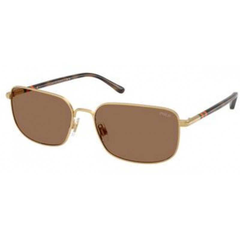 Sunglasses Polo PH 3159 947773 Semishiny Gold / Dark Brown Polyamide Standard 58mm