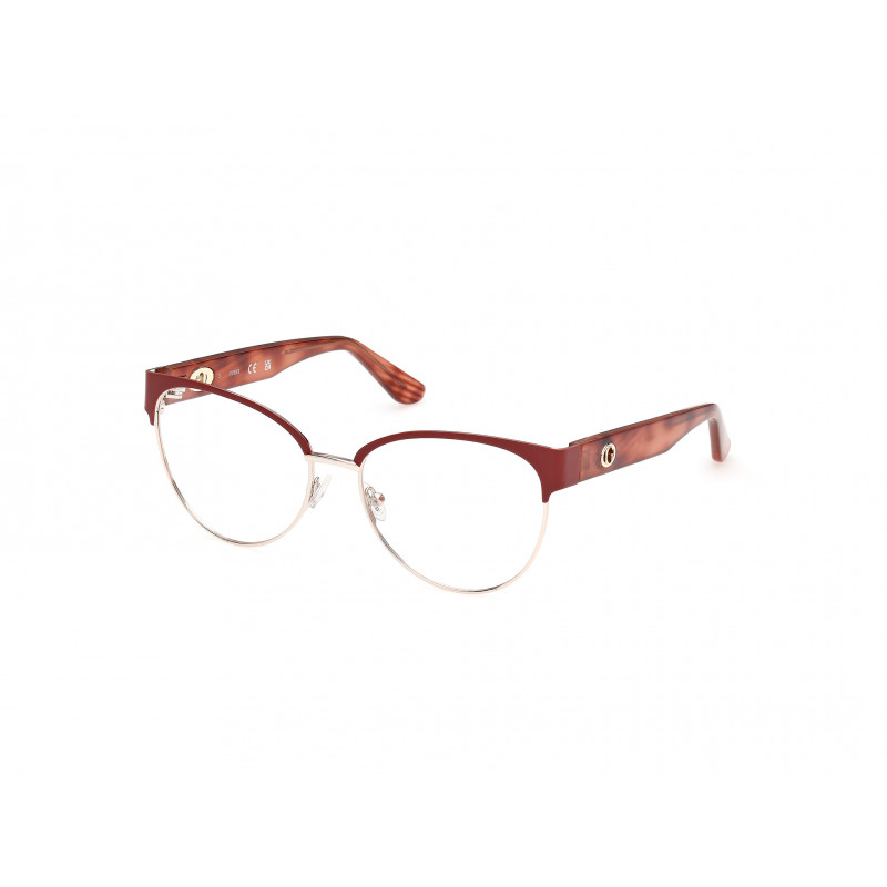 Eyeglasses Guess GU 50382 067 Matte Dark Red / Red/Horn 55mm