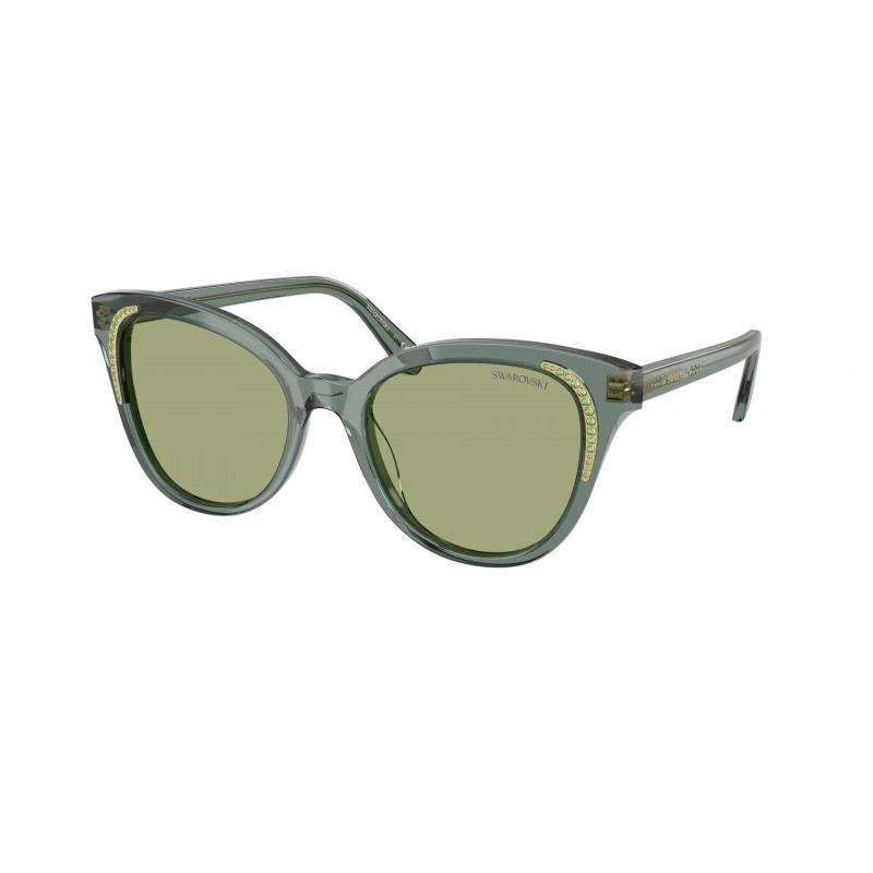 Sunglasses Swarovski SK 6031 104382 Transparent Green / Dark Polyamide Standard 53mm