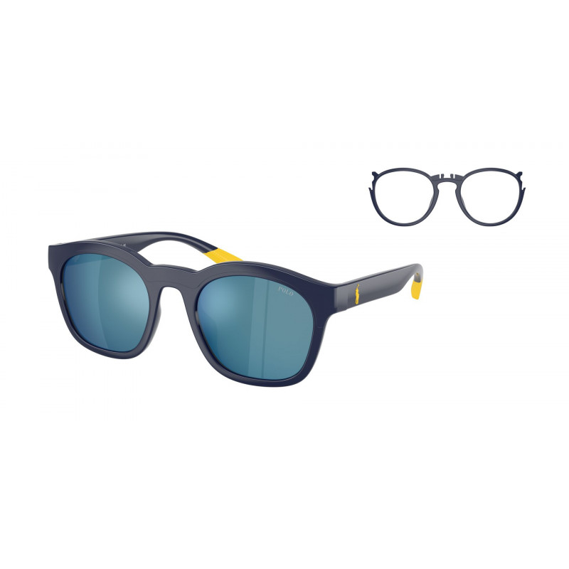 Sunglasses Polo PH 4243 U 558855 Shiny Navy Blue / Dark Mirror Policarbonate Standard 51mm
