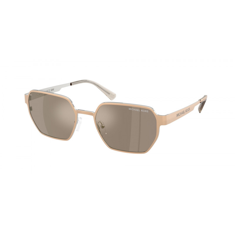 Sunglasses Michael Kors MK 1183 10145A Gold Matte / Brown Mono Silver Mirror Policarbonate Standard 55mm