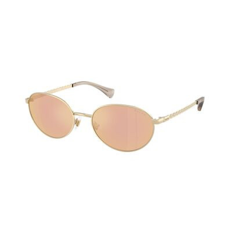 Sunglasses Ralph RA 4148 9116R1 Shiny Pale Gold / Orange Mirror Polyamide Standard 55mm