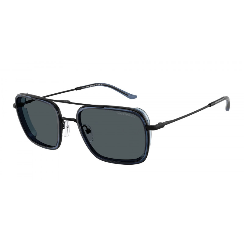 Sunglasses Emporio Armani EA 2162 300180 Matte Black / Blue Policarbonate Standard 54mm