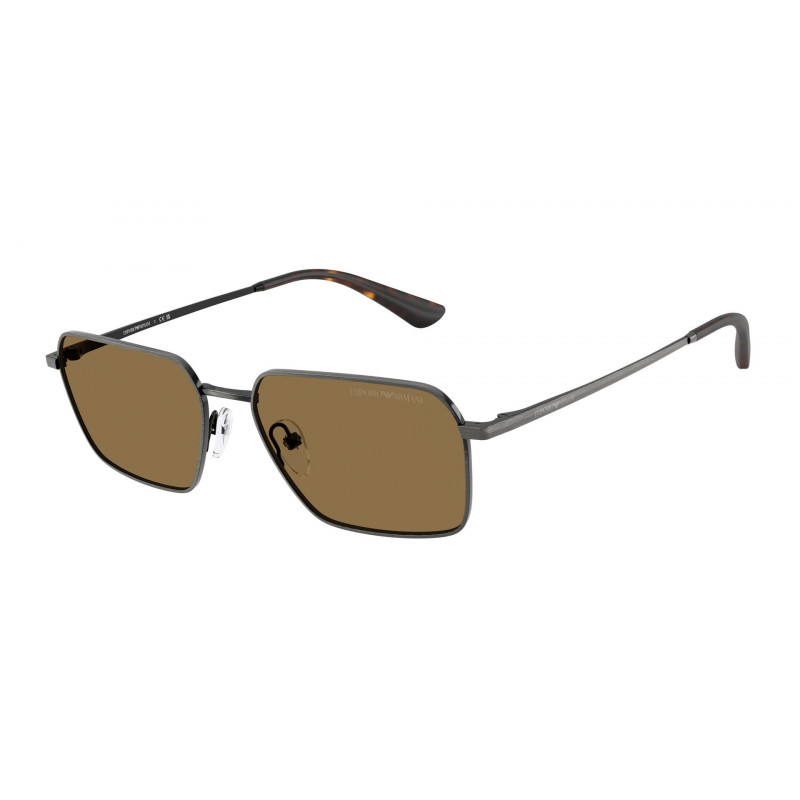 Sunglasses Emporio Armani EA 2178 344573 Shiny Anticate Silver / Dark Brown Policarbonate Standard 54mm