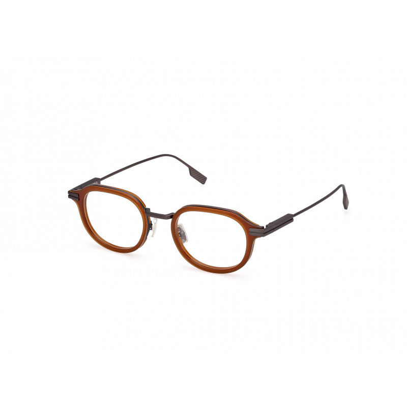 Eyeglasses Zegna EZ 5296 045 Shiny Light Brown / Matte Antiqued Gunmetal 48mm