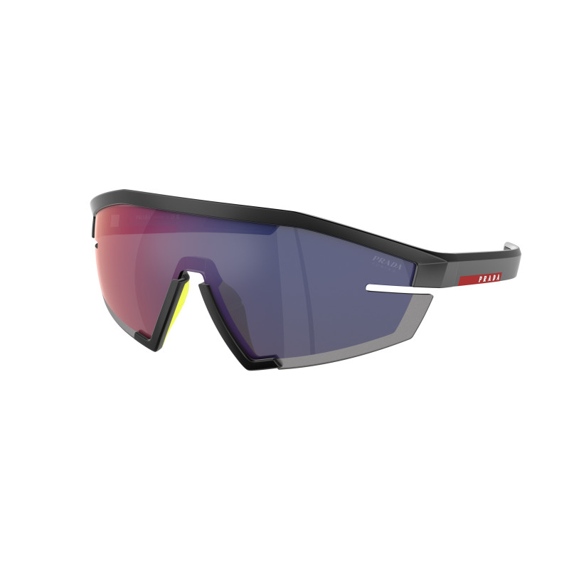 Sunglasses Prada Linea Rossa PS 03 ZS 1BO10A Matte Black / Red/Blue Mirror Tuning Policarbonate Standard