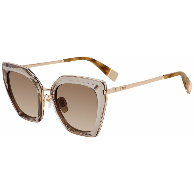 Sunglasses Furla SFU 821 7t1y Shiny Transp Lt Beige