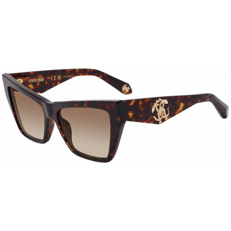 Sunglasses Roberto Cavalli SRC 114 0743 Shiny Brown/Ylw Hav 58mm