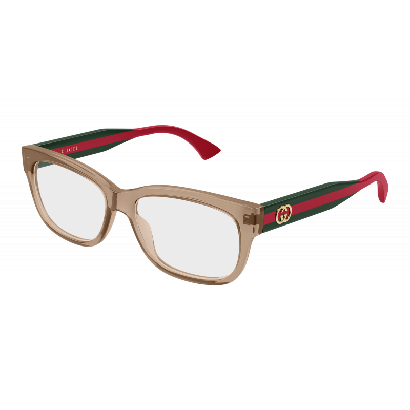 Eyeglasses Gucci GG 0278 ON- 015 Brown / Transparent Green 55mm