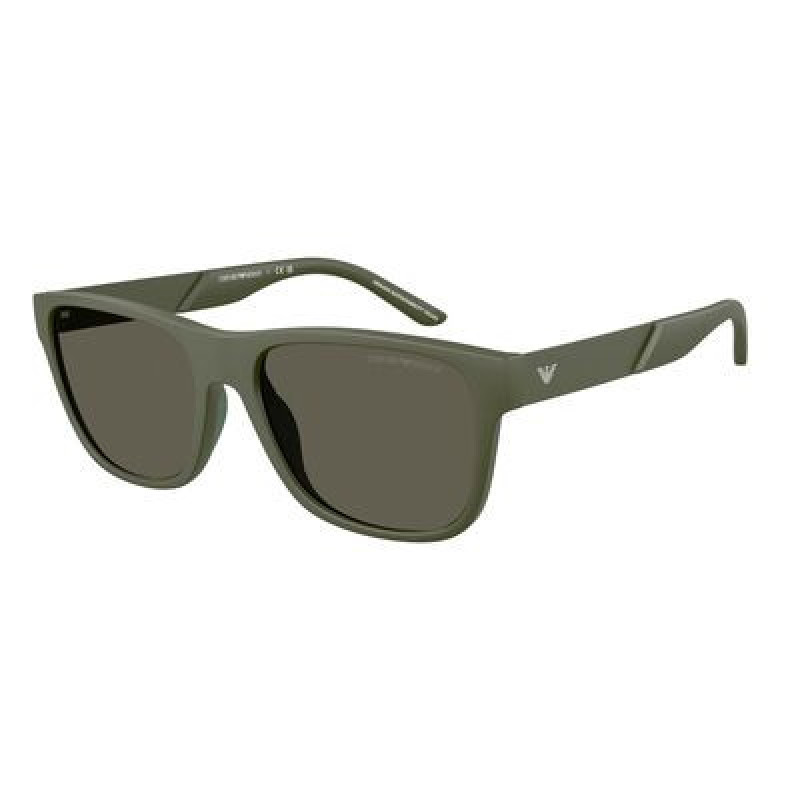 Sunglasses Emporio Armani EA 4243 618471 Matte Green / Dark Brown Polyamide Standard 56mm