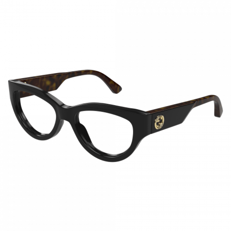 Eyeglasses Gucci GG 1665 O- 005 Black / Transparent Havana 53mm