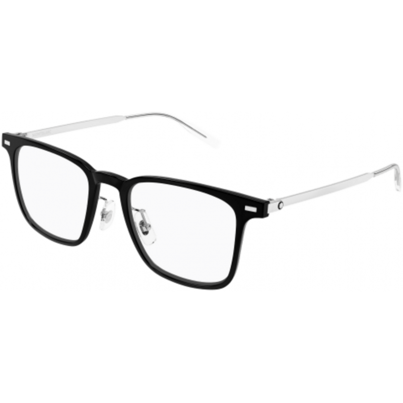 Eyeglasses Montblanc MB 0395 ON- 001 Black / Transparent Silver 51mm