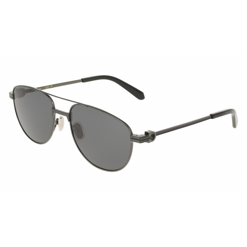 Sunglasses FERRAGAMO SF 345 S 027 Dark Ruthenium/Grey 56mm