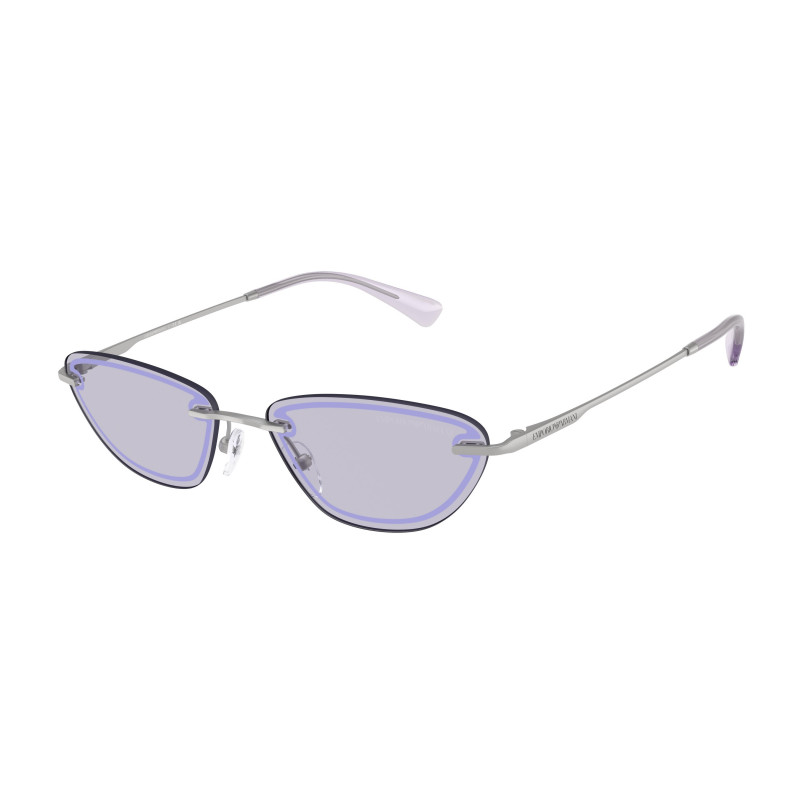 Sunglasses Emporio Armani EA 2158 30451A Matte Silver / Lillac Polyamide Standard