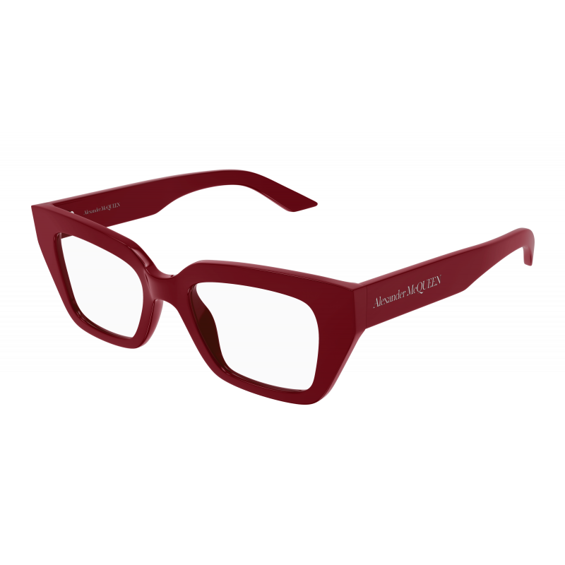 Eyeglasses Alexander McQueen AM 0453 O- 003 Red / Transparent 49mm