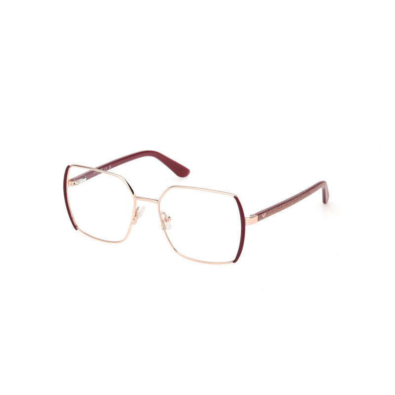 Eyeglasses Guess By Marciano GM 50014 071 Matte Bordeaux / Shiny Rose Gold 55mm