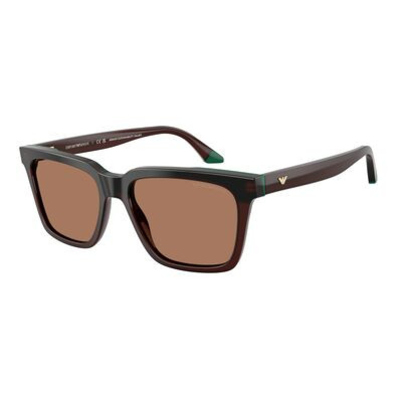Sunglasses Emporio Armani EA 4260 631573 Shiny Opal Brown/Green / Brown Polyamide Standard 55mm