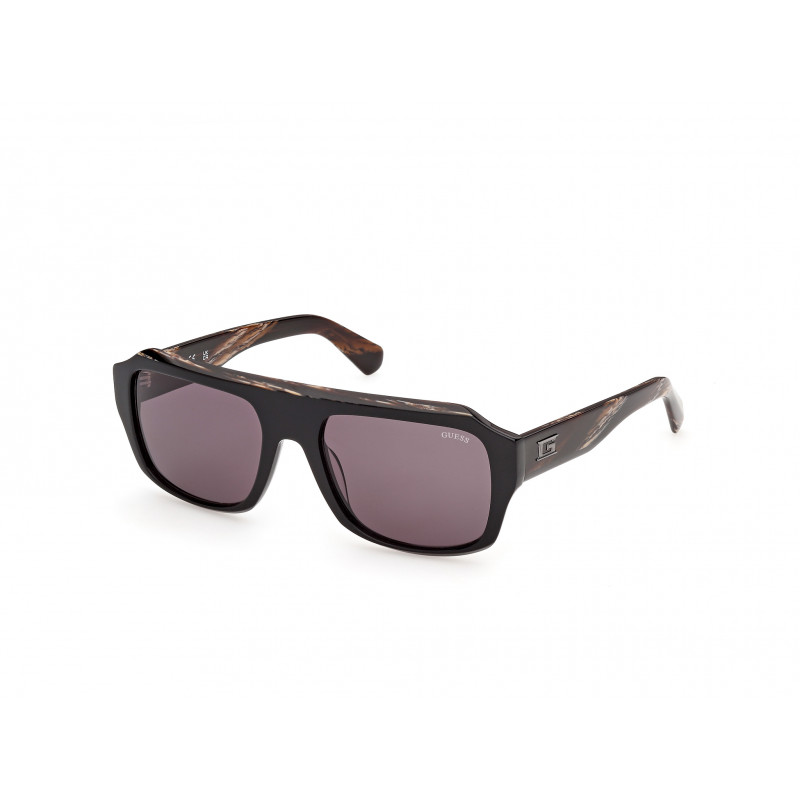 Sunglasses Guess GU 00367 01A Shiny Black / Light Brown/Horn 56mm