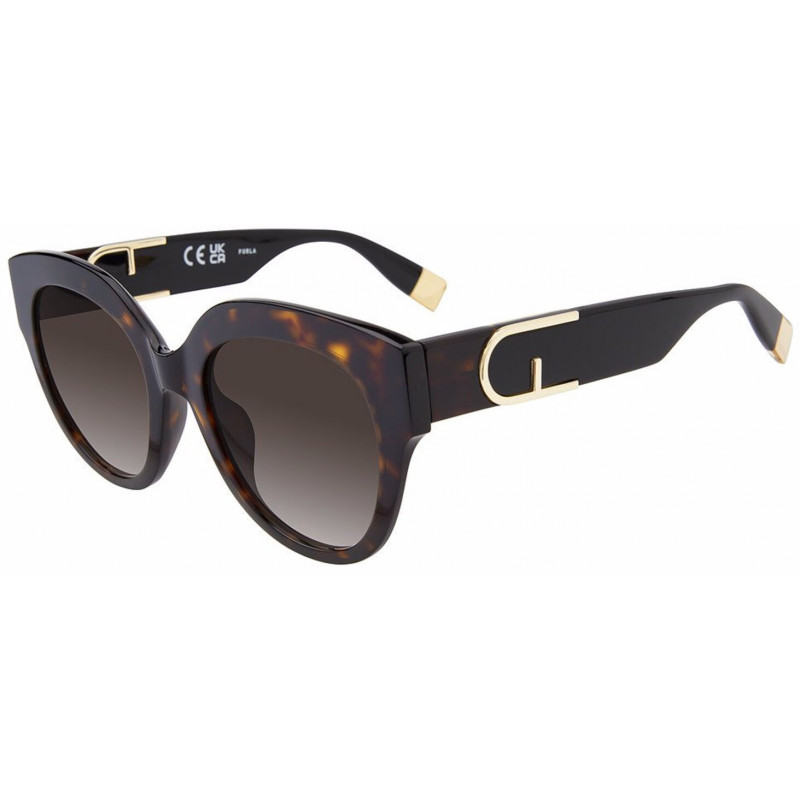 Sunglasses Furla SFU 813 V 0722 Shiny Dark Havana
