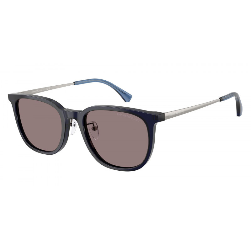 Sunglasses Emporio Armani EA 4286 D 53587N Shiny Transparent Blue / Dark Purple Polyamide Standard 55mm