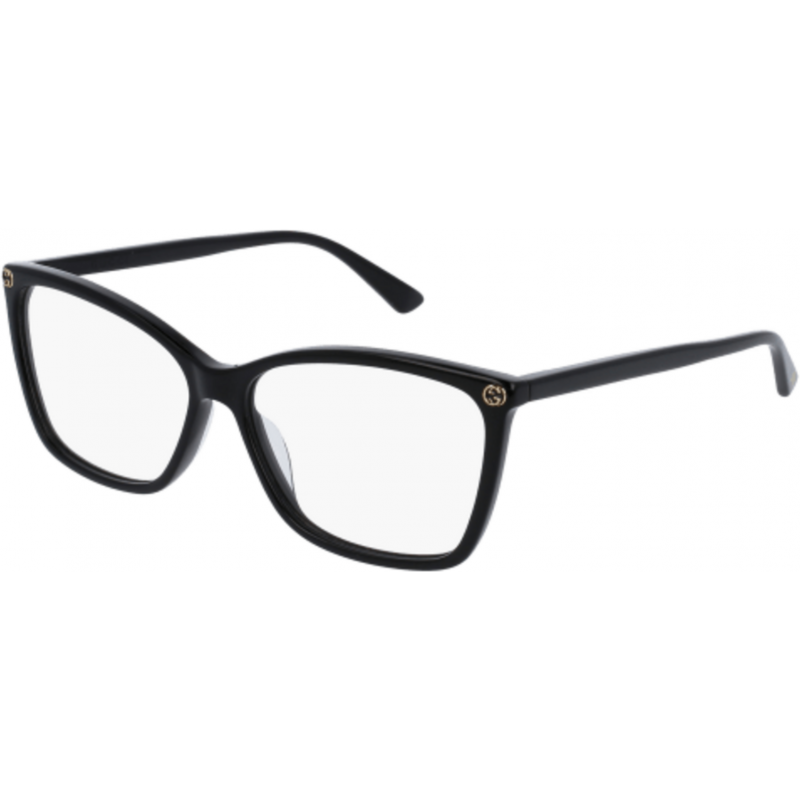 Eyeglasses Gucci GG 0025 O- 001 Black / Transparent 56mm