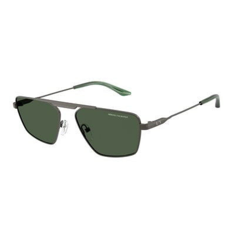 Sunglasses Armani Exchange AX 2059 S 613371 Matte Grey / Dark Green Policarbonate Standard 56mm