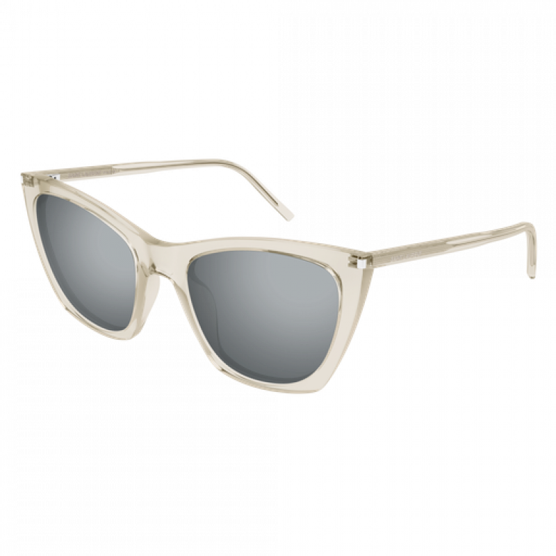Sunglasses Saint Laurent SL 214 KATE THIN- 004 Beige / Silver 55mm