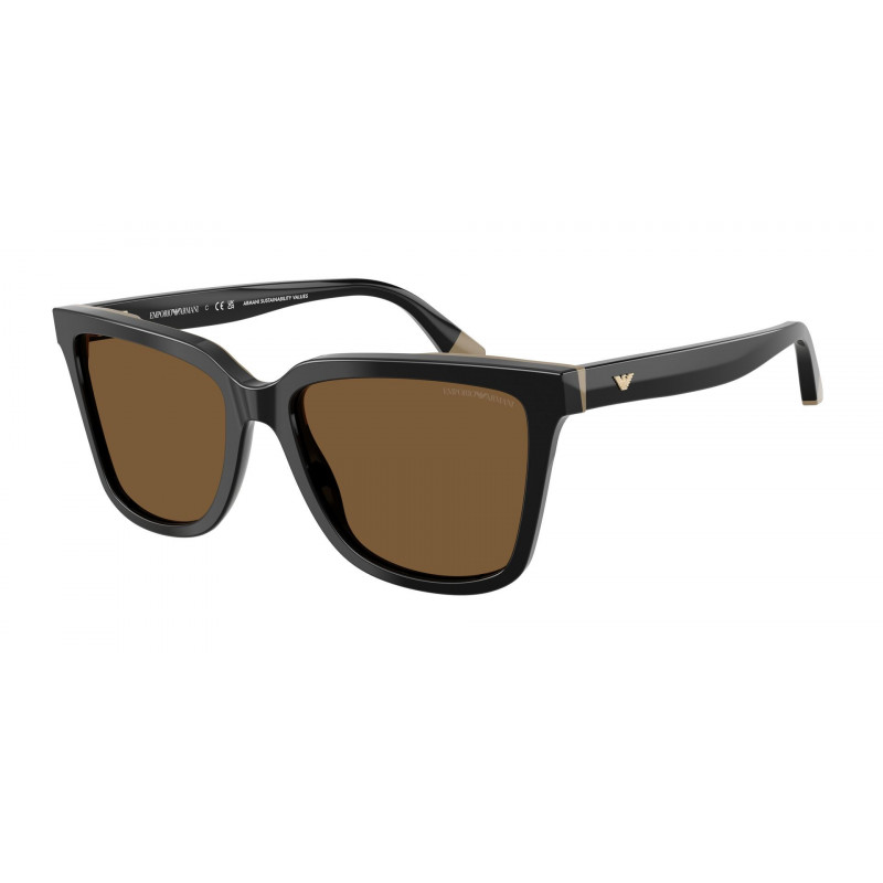 Sunglasses Emporio Armani EA 4261 631373 Shiny Black/Beige / Brown Polyamide Standard 55mm