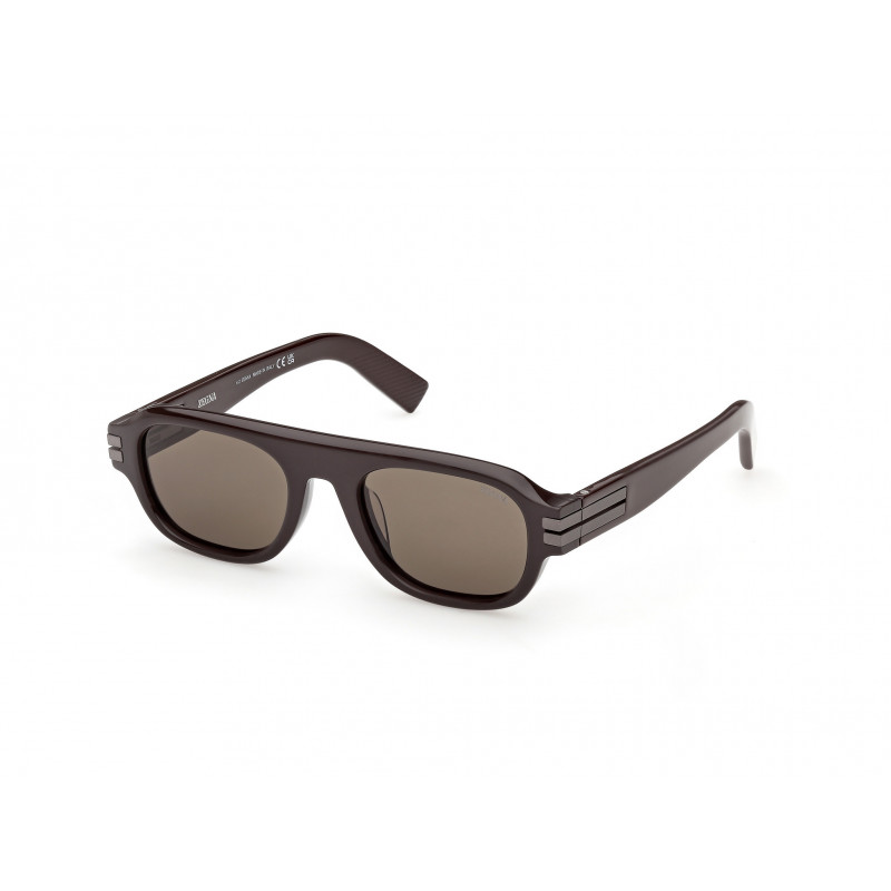 Sunglasses Zegna EZ 0304 48N Shiny Dark Brown / 52mm