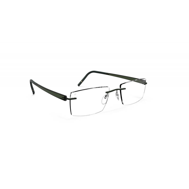 Eyeglasses Silhouette The Sky Demo Rimless 5600 5640 Pine Green 52mm