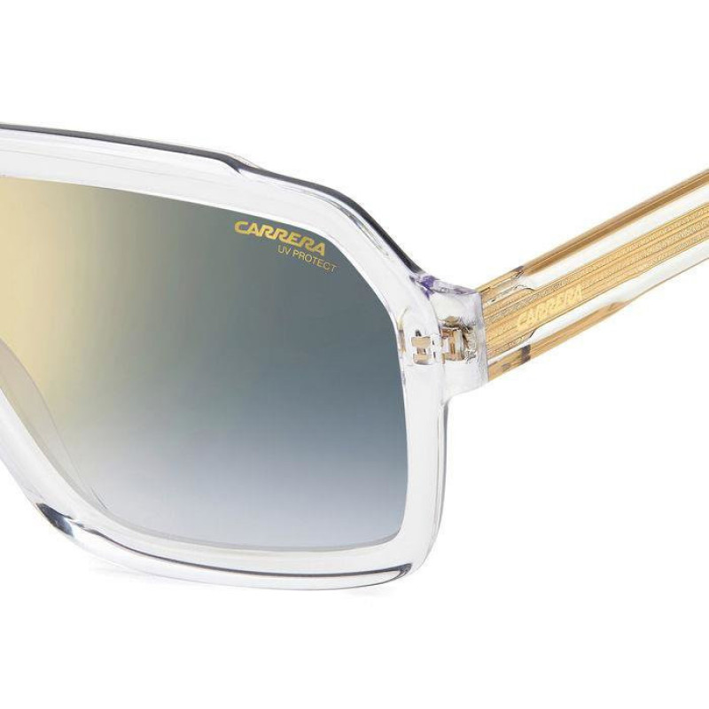 Sunglasses CARRERA 1053 /S 001V 1v Blue Shaded Gold Mirror 60mm