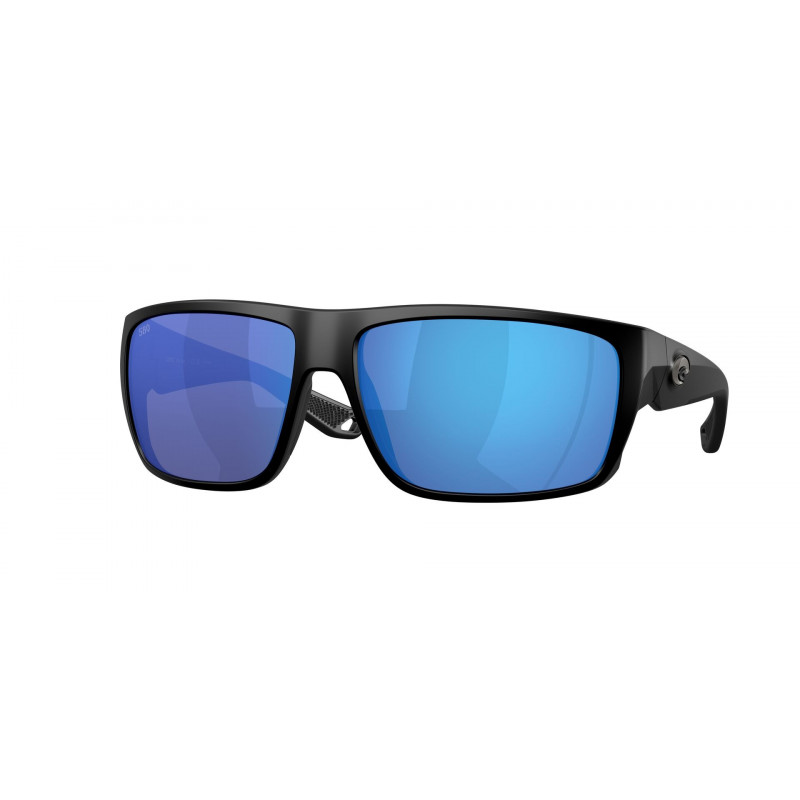 Sunglasses Costa Del Mar 6 S 9129 912902 Matte Black / Blue Mirror 580g Crystal Polarized
