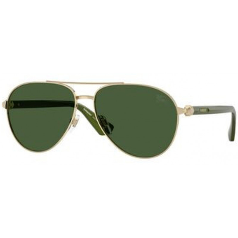 Sunglasses Burberry BE 3167 110971 Light Gold / Dark Green Polyamide Standard 59mm
