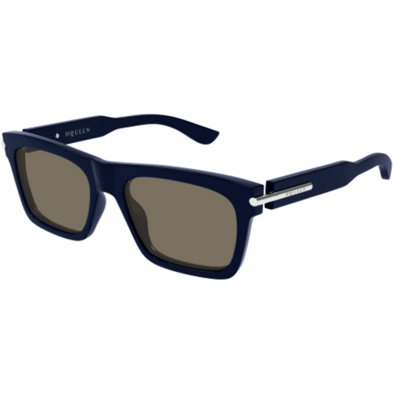 Sunglasses Alexander McQueen AM 0495 S- 004 Blue / Brown 55mm
