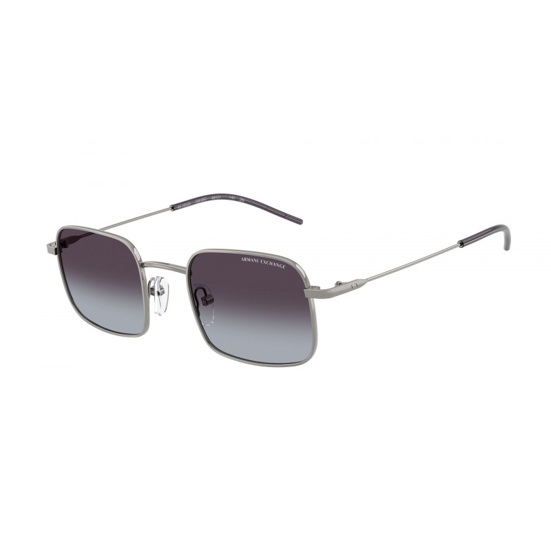 Sunglasses Armani Exchange AX 2055 S 60038G Shiny Gunmetal / Gradient Grey Policarbonate Standard 46mm