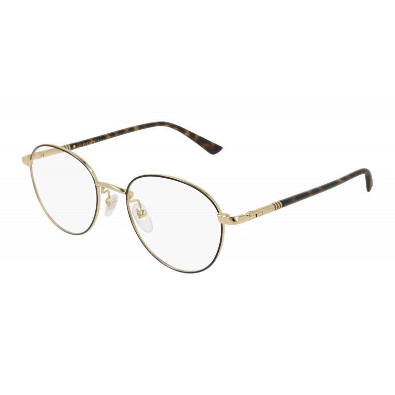 Eyeglasses Gucci GG 0392 O- 002 Black / Transparent Havana 51mm
