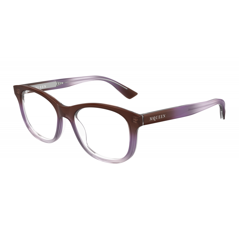 Eyeglasses Alexander McQueen AM 0568 O- 012 Brown / Transparent 53mm