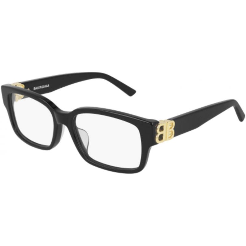 Eyeglasses Balenciaga BB 0105 O- 001 Black / Transparent Gold 54mm