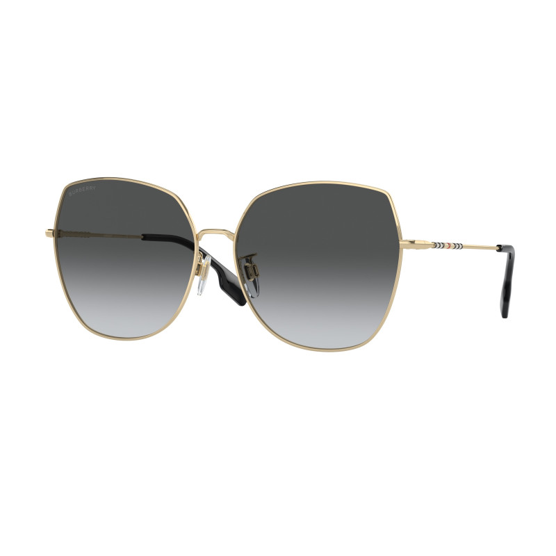 Sunglasses Burberry BE 3136 D 1109T3 Light Gold Polar Grey Gradient 60mm