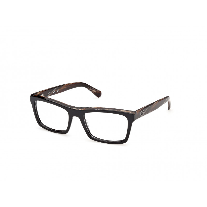 Eyeglasses Guess GU 50452 001 Shiny Black / Light Brown/Horn 55mm
