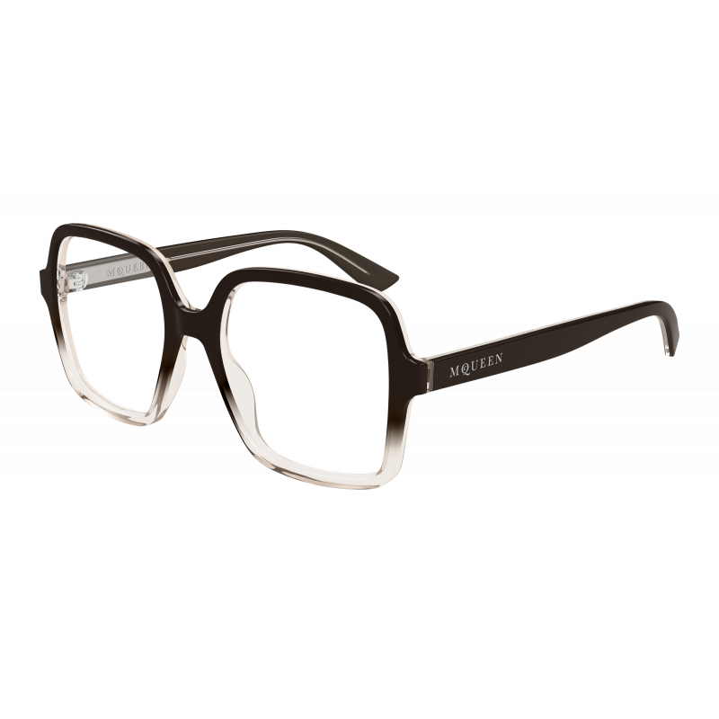 Eyeglasses Alexander McQueen AM 0538 O- 006 Brown / Transparent 52mm