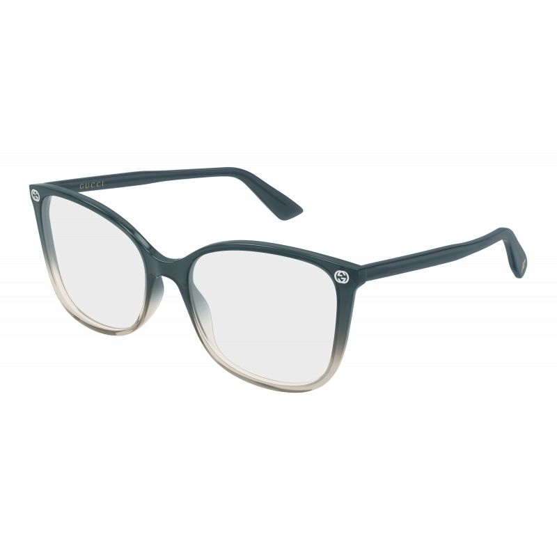 Eyeglasses Gucci GG 0026 O- 030 Grey / Transparent Blue 53mm