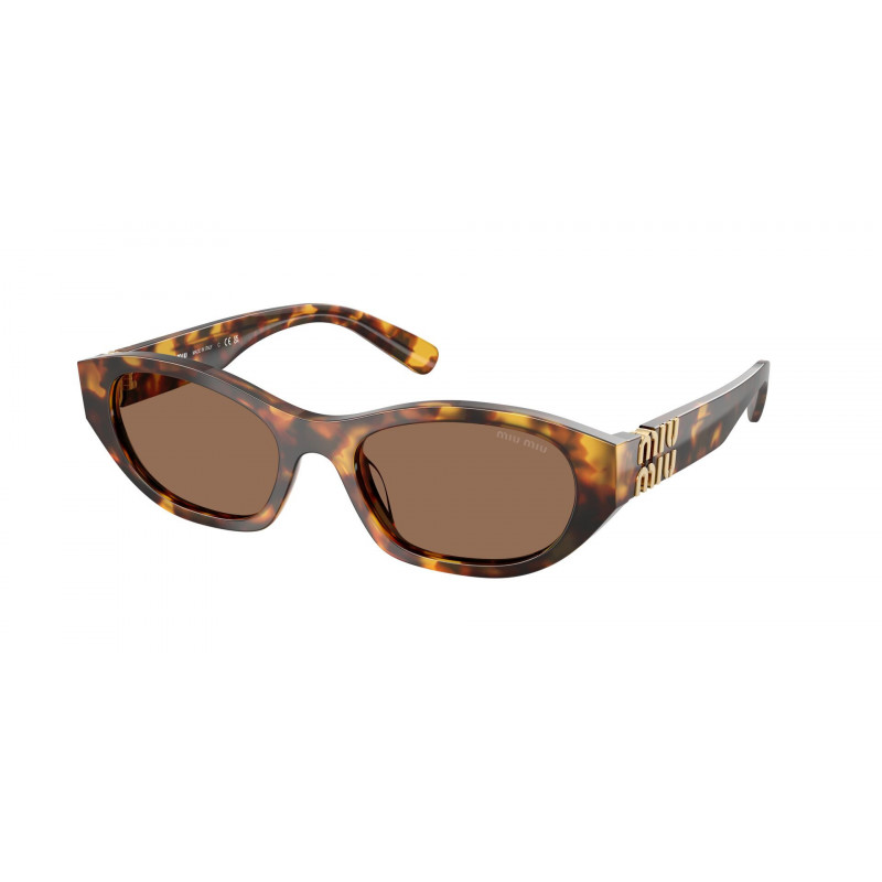 Sunglasses Miu MU A 03 S 14L60M Honey Havana / Dark Brown Polyamide Standard 53mm