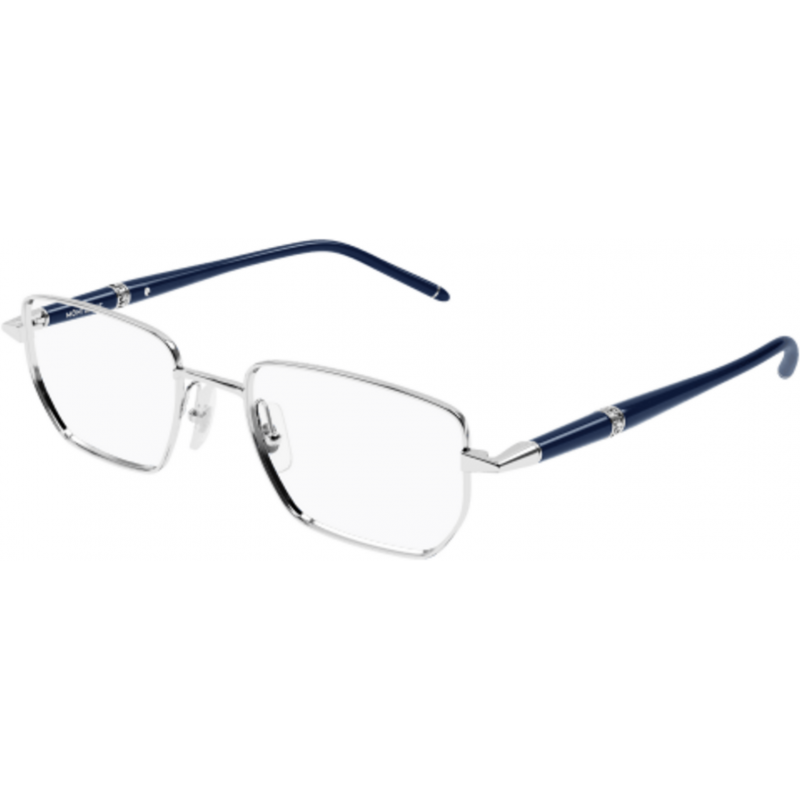 Eyeglasses Montblanc MB 0347 O- 005 Silver / Transparent Blue 54mm