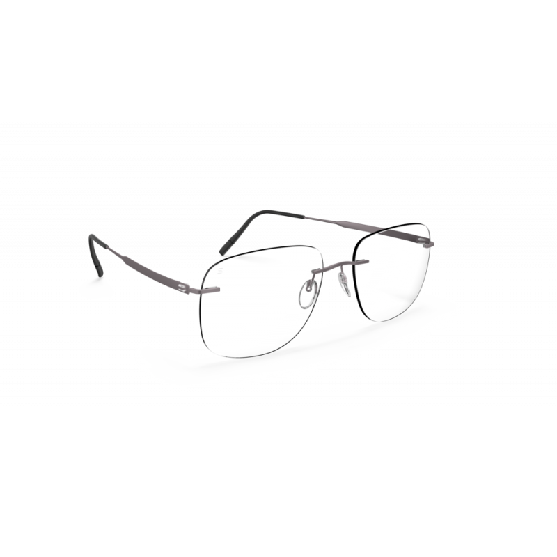 Eyeglasses Silhouette The Timeless Visionary Demo Rimless 5603 6560 Plain Ruthenium 57mm