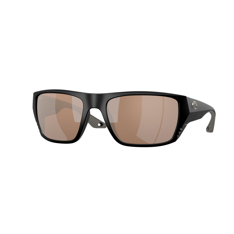 Sunglasses Costa Del Mar 6 S 9118 911803 Matte Black / Copper Silver Mirror 580g Crystal Polarized