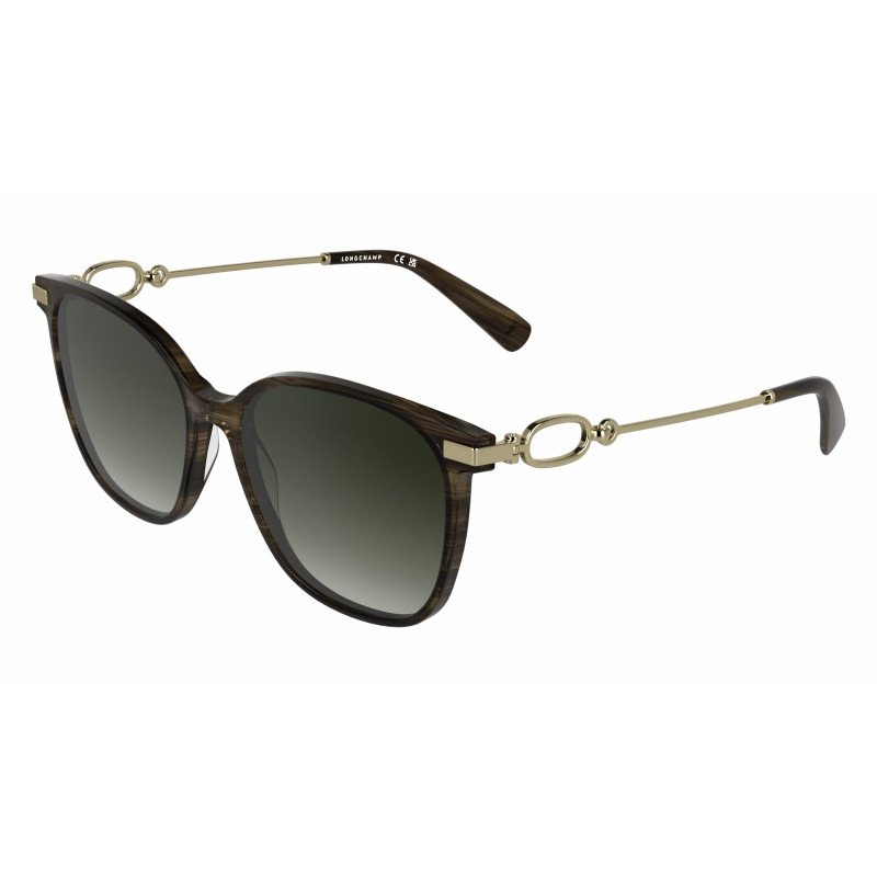 Sunglasses LONGCHAMP LO 805 S 211 Striped Brown 55mm