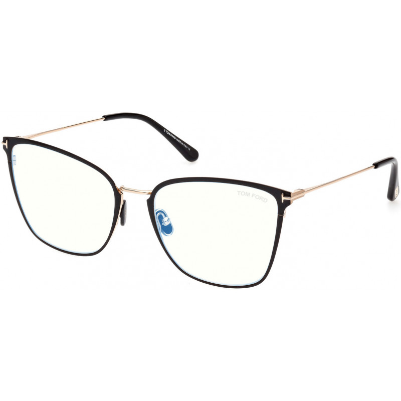 Eyeglasses Tom Ford FT 5839 -B 001 Shiny Black Rose Gold 56mm